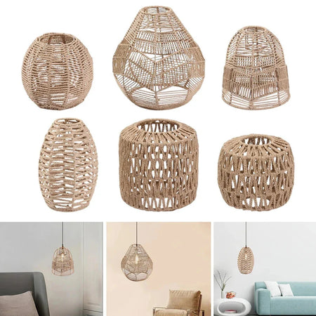 Luminaire Abat-jour Vintage en Rotin Simulé Élégant IL592837-ILLUMEEN.COM