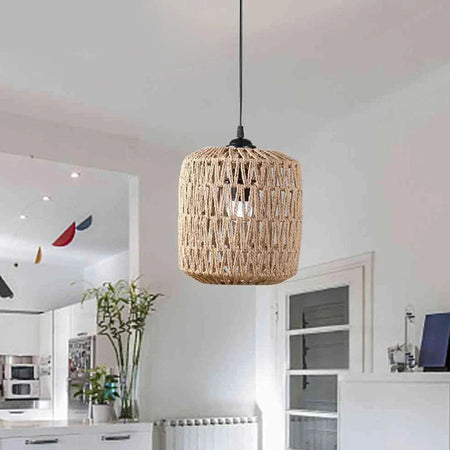 Luminaire Abat-jour Vintage en Rotin Simulé Élégant IL592837-ILLUMEEN.COM
