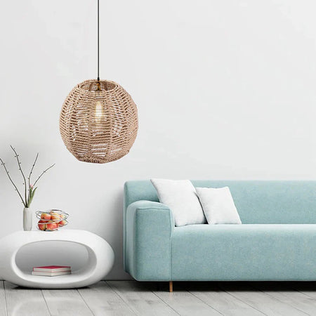 Luminaire Abat-jour Vintage en Rotin Simulé Élégant IL592837-ILLUMEEN.COM