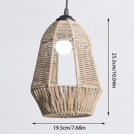 Luminaire Abat-jour Vintage en Rotin Simulé Élégant IL592837-ILLUMEEN.COM