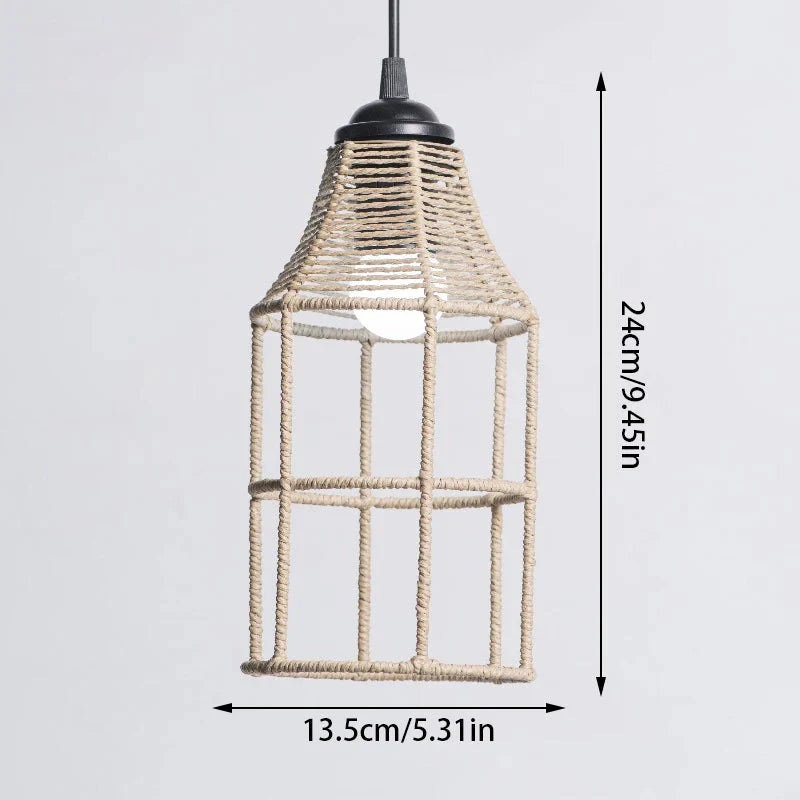 Luminaire Abat-jour Vintage en Rotin Simulé Élégant IL592837-ILLUMEEN.COM
