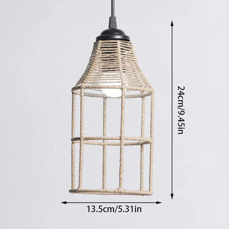 Luminaire Abat-jour Vintage en Rotin Simulé Élégant IL592837-ILLUMEEN.COM