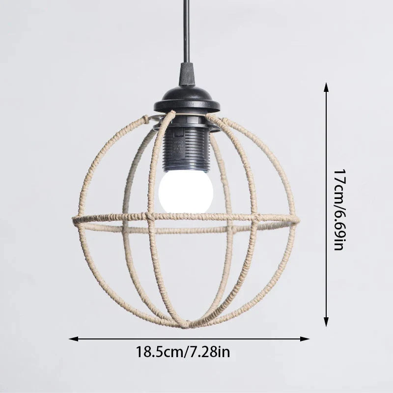 Luminaire Abat-jour Vintage en Rotin Simulé Élégant IL592837-ILLUMEEN.COM