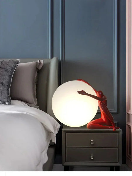 Luminaire Art Déco En Verre Givré Portrait Rétro IL582734-ILLUMEEN.COM