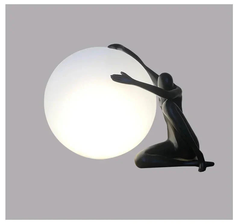 Luminaire Art Déco En Verre Givré Portrait Rétro IL582734-ILLUMEEN.COM