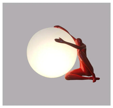 Luminaire Art Déco En Verre Givré Portrait Rétro IL582734-ILLUMEEN.COM