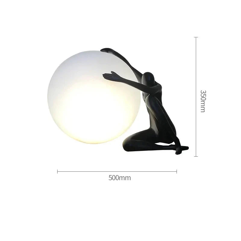 Luminaire Art Déco En Verre Givré Portrait Rétro IL582734-ILLUMEEN.COM