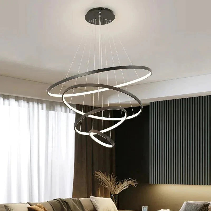 Luminaire Chic à Anneaux Dorés pour Intérieur Élégant IL482736-ILLUMEEN.COM