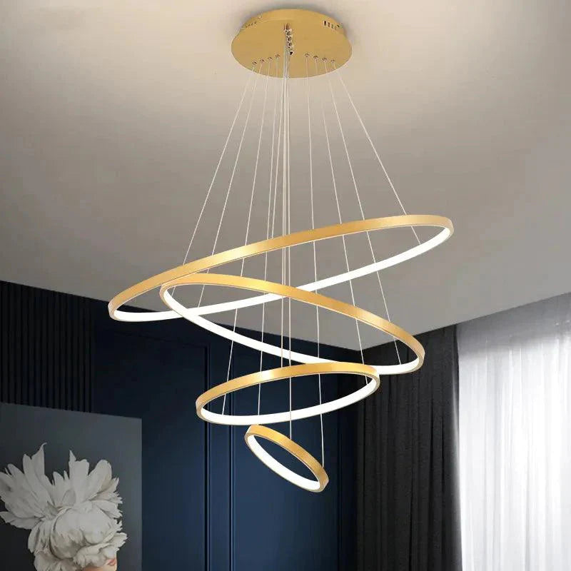 Luminaire Chic à Anneaux Dorés pour Intérieur Élégant IL482736-ILLUMEEN.COM