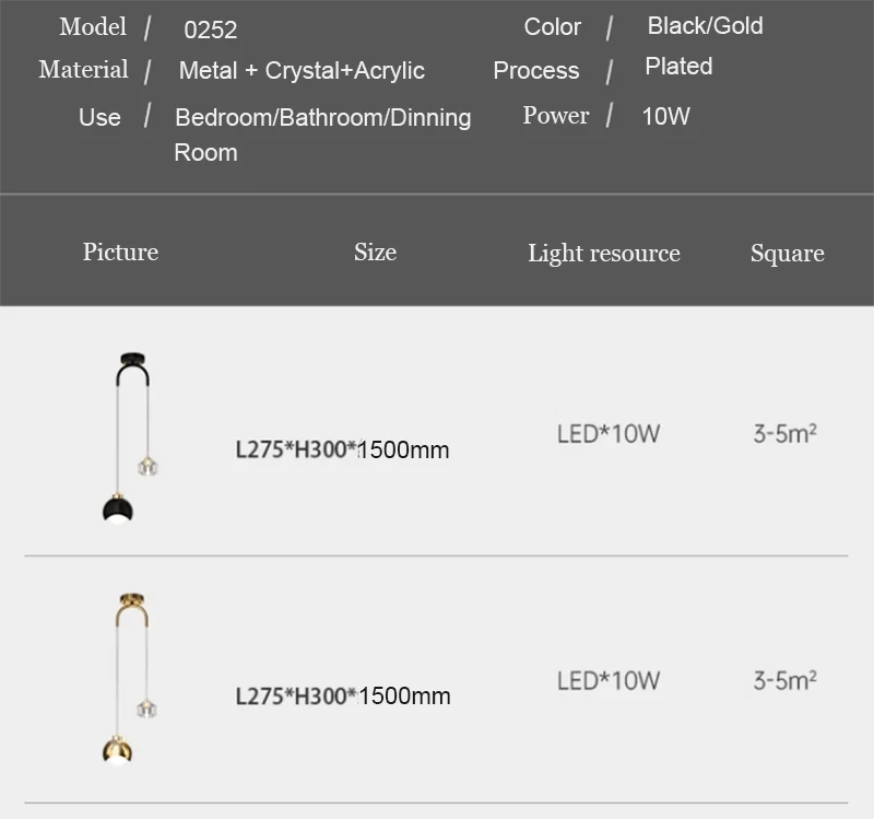 Luminaire Chic en Cristal LED pour Salon et Salle à Manger IL582749-ILLUMEEN.COM