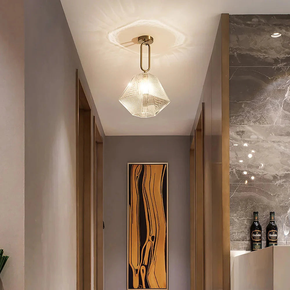 Luminaire Chic en Métal Noir et Verre Transparent IL962753-ILLUMEEN.COM