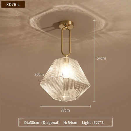 Luminaire Chic en Métal Noir et Verre Transparent IL962753-ILLUMEEN.COM
