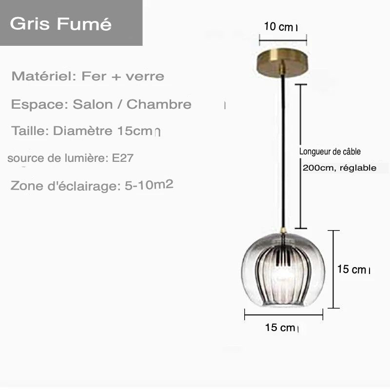 Luminaire Chic en Verre Transparent avec Accents Dorés IL583729-ILLUMEEN.COM