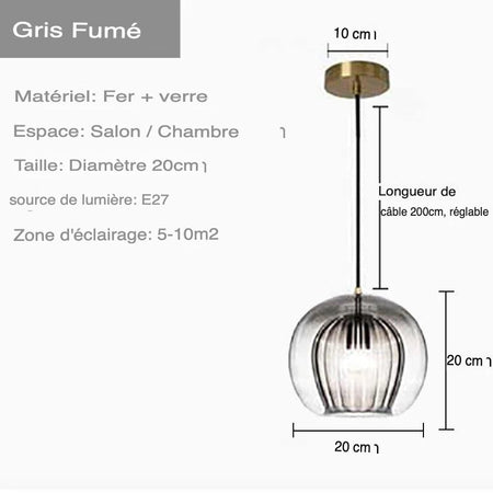 Luminaire Chic en Verre Transparent avec Accents Dorés IL583729-ILLUMEEN.COM