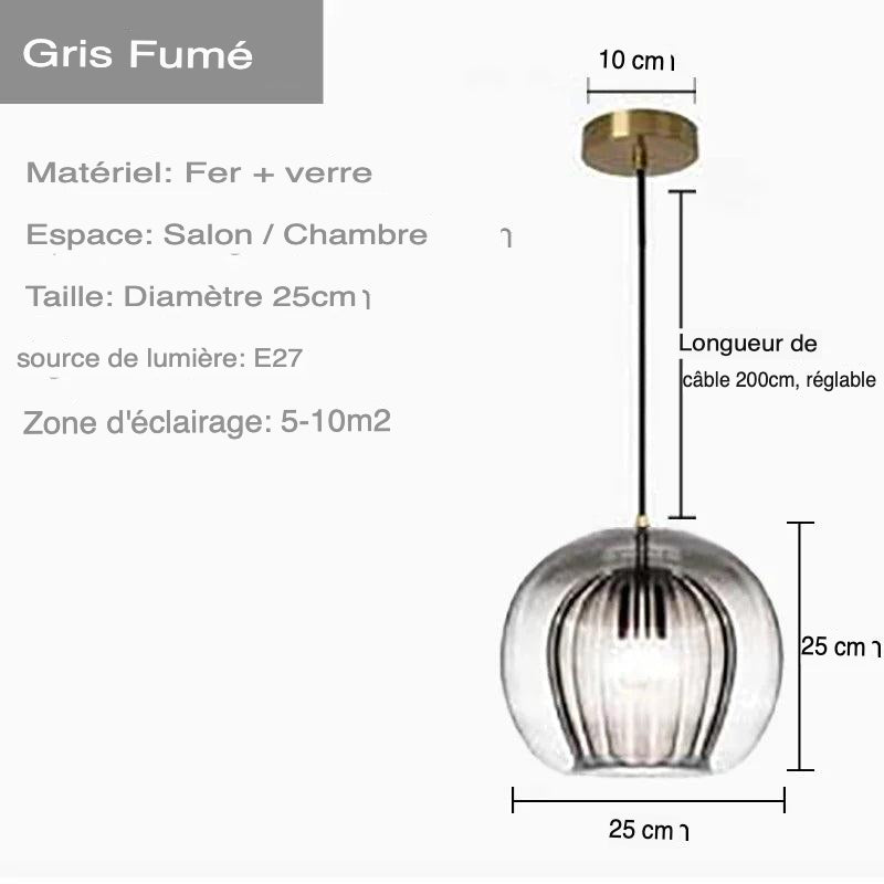 Luminaire Chic en Verre Transparent avec Accents Dorés IL583729-ILLUMEEN.COM