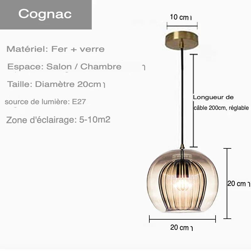 Luminaire Chic en Verre Transparent avec Accents Dorés IL583729-ILLUMEEN.COM