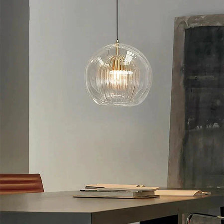 Luminaire Chic en Verre Transparent avec Accents Dorés IL583729-ILLUMEEN.COM