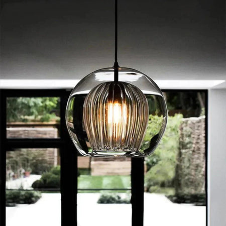 Luminaire Chic en Verre Transparent avec Accents Dorés IL583729-ILLUMEEN.COM