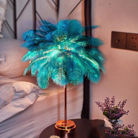 Luminaire Chic : Lampe de Table Élégante avec Plumes Personnalisables IL583270-ILLUMEEN.COM