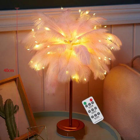 Luminaire Chic : Lampe de Table Élégante avec Plumes Personnalisables IL583270-ILLUMEEN.COM