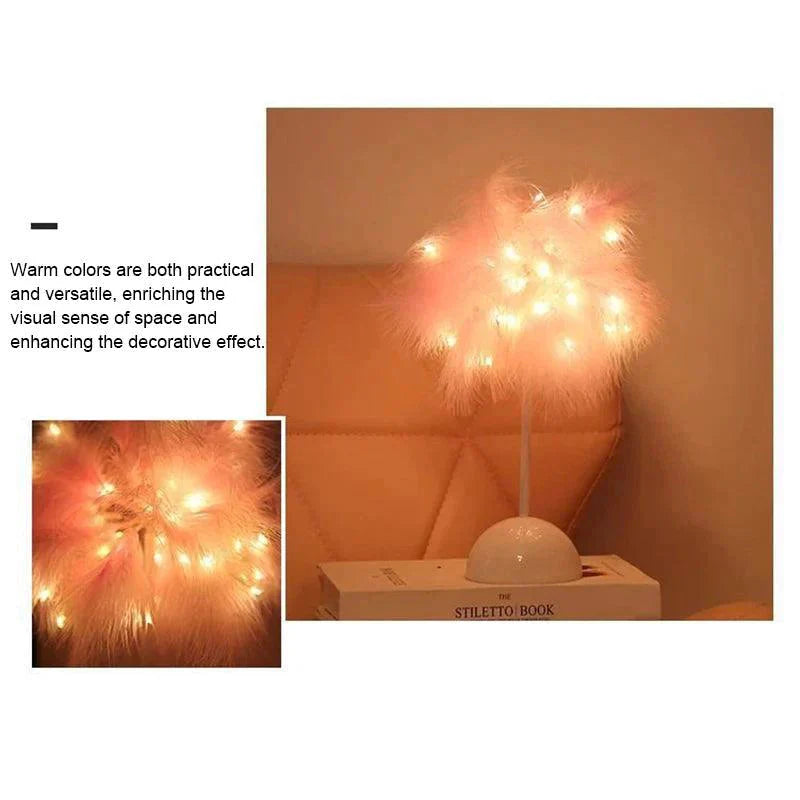Luminaire Chic : Lampe de Table Élégante avec Plumes Personnalisables IL583270-ILLUMEEN.COM