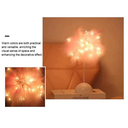 Luminaire Chic : Lampe de Table Élégante avec Plumes Personnalisables IL583270-ILLUMEEN.COM