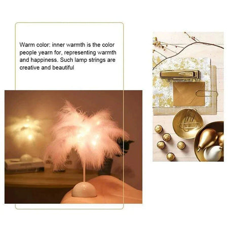 Luminaire Chic : Lampe de Table Élégante avec Plumes Personnalisables IL583270-ILLUMEEN.COM