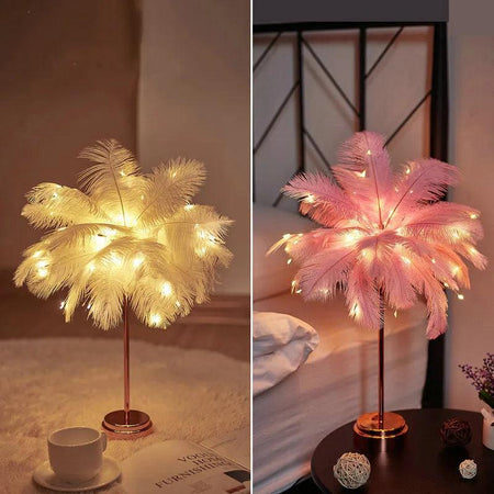 Luminaire Chic : Lampe de Table Élégante avec Plumes Personnalisables IL583270-ILLUMEEN.COM