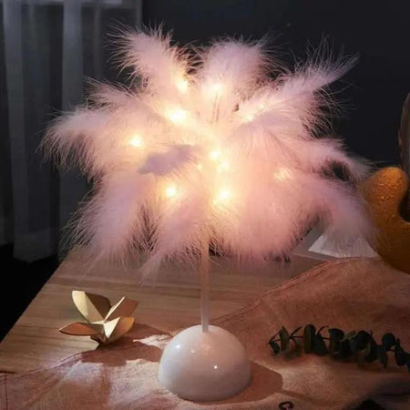 Luminaire Chic : Lampe de Table Élégante avec Plumes Personnalisables IL583270-ILLUMEEN.COM