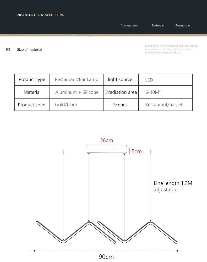 Luminaire Contemporain Élégant en Or et Noir IL582731-ILLUMEEN.COM