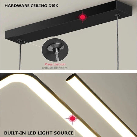 Luminaire Contemporain Élégant en Or et Noir IL582731-ILLUMEEN.COM