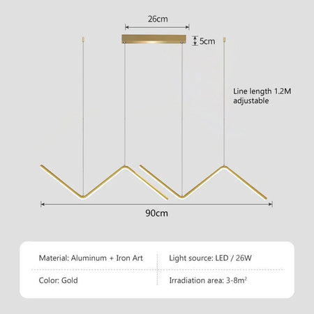 Luminaire Contemporain Élégant en Or et Noir IL582731-ILLUMEEN.COM