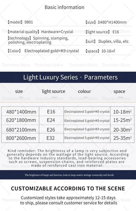 Luminaire Éblouissant IL123456 pour un Éclairage Luxueux-ILLUMEEN.COM