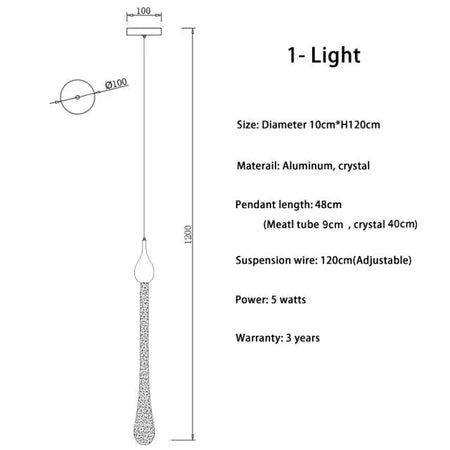 Luminaire Élégance Cristal et Acier Inoxydable IL295748-ILLUMEEN.COM