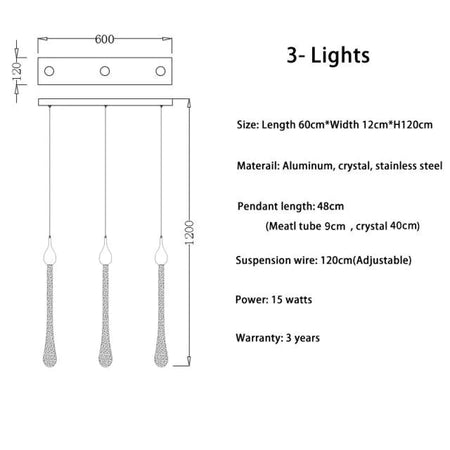 Luminaire Élégance Cristal et Acier Inoxydable IL295748-ILLUMEEN.COM