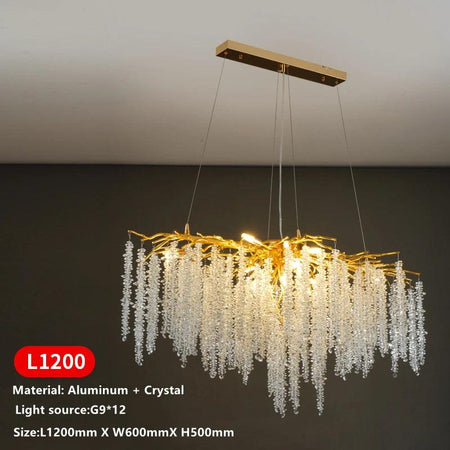 Luminaire Élégance Lumineuse IL836492 en Aluminium et Cristal-ILLUMEEN.COM