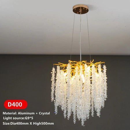 Luminaire Élégance Lumineuse IL836492 en Aluminium et Cristal-ILLUMEEN.COM