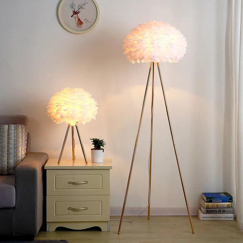 Luminaire Élégance Plume - Un Artisanat Unique IL742391-ILLUMEEN.COM