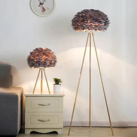 Luminaire Élégance Plume - Un Artisanat Unique IL742391-ILLUMEEN.COM