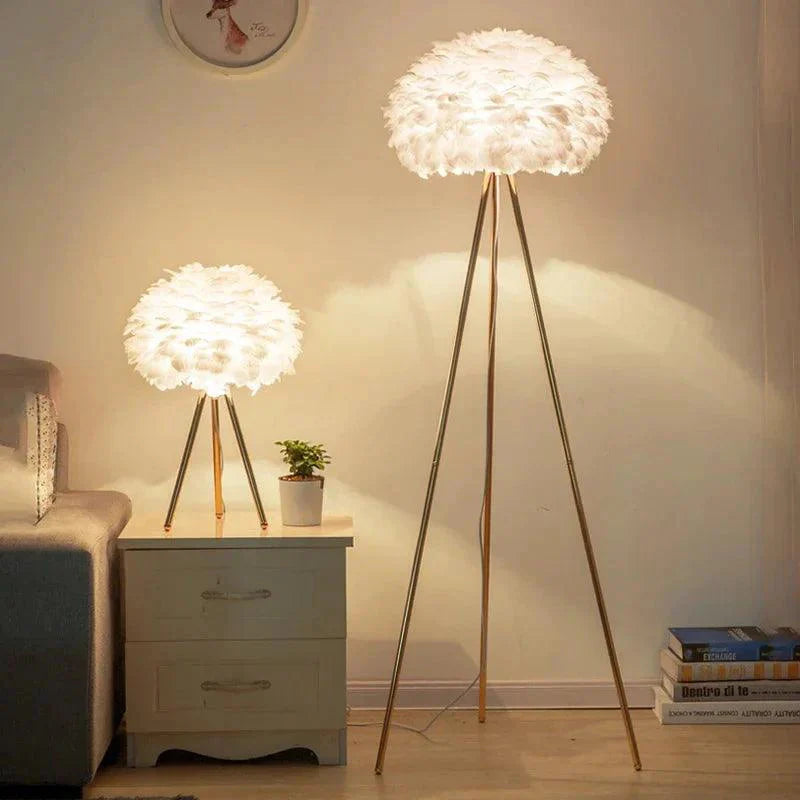 Luminaire Élégance Plume - Un Artisanat Unique IL742391-ILLUMEEN.COM