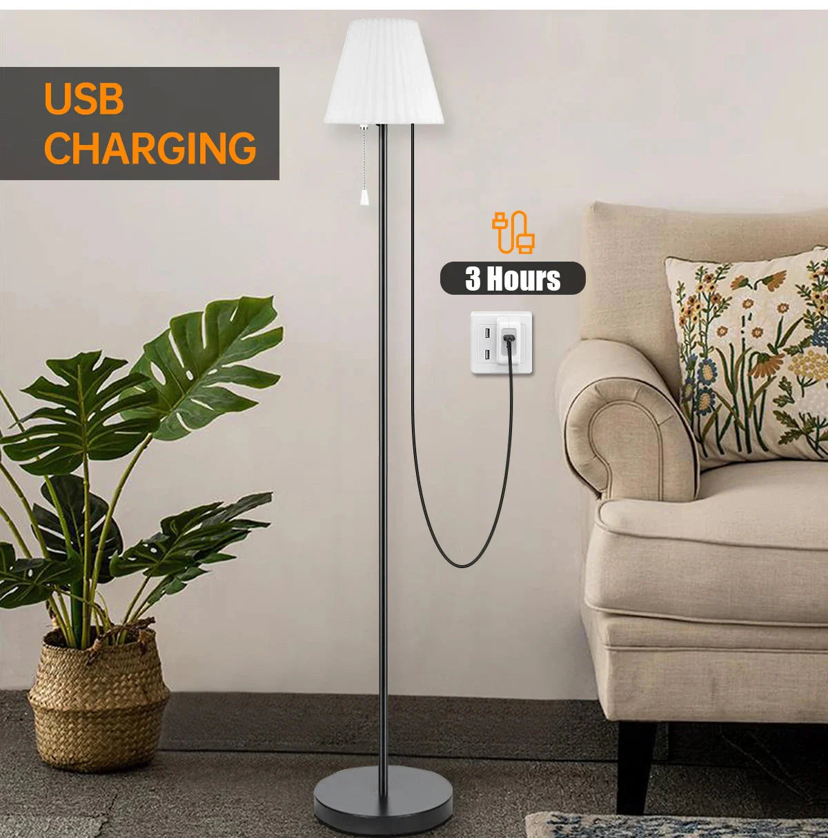 Luminaire Élégance Solaire avec Chargeur USB IL583624-ILLUMEEN.COM