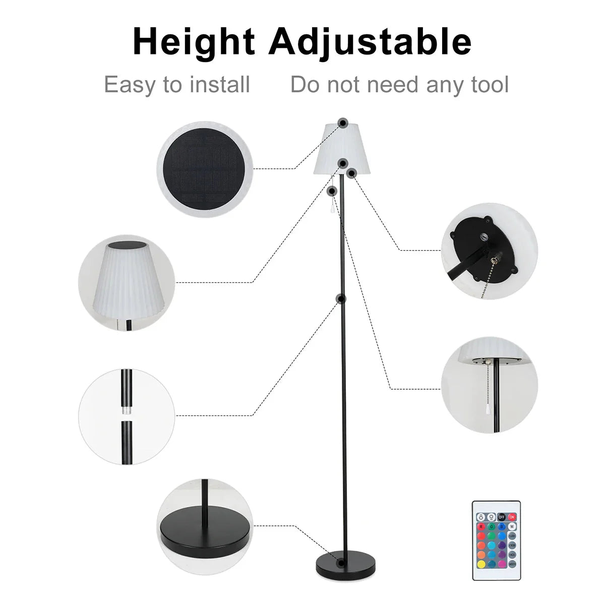Luminaire Élégance Solaire avec Chargeur USB IL583624-ILLUMEEN.COM