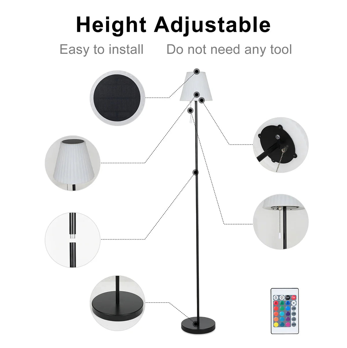 Luminaire Élégance Solaire avec Chargeur USB IL583624-ILLUMEEN.COM