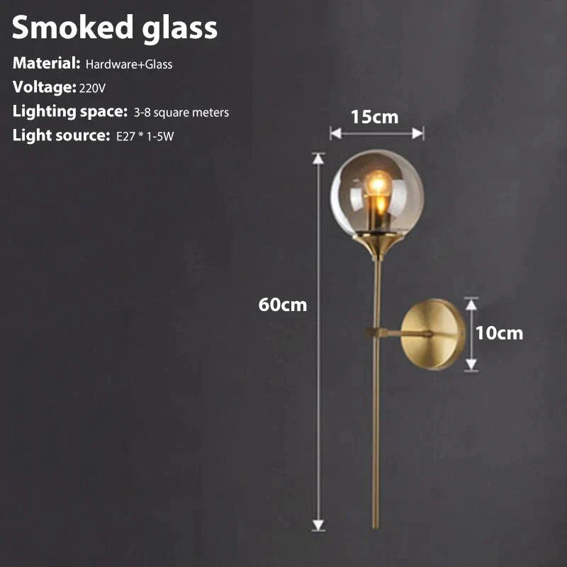 Luminaire Élégant : Applique Murale en Verre Fumé IL283746-ILLUMEEN.COM