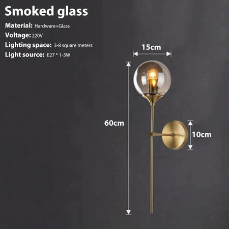 Luminaire Élégant : Applique Murale en Verre Fumé IL283746-ILLUMEEN.COM