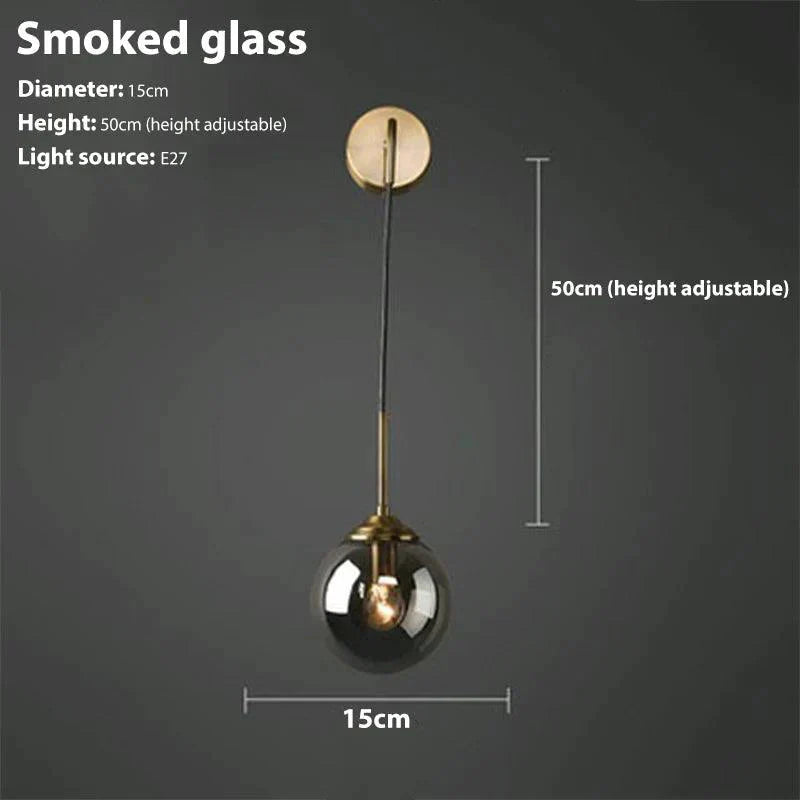 Luminaire Élégant : Applique Murale en Verre Fumé IL283746-ILLUMEEN.COM