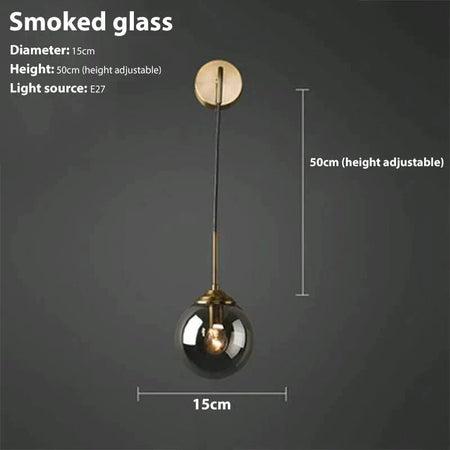 Luminaire Élégant : Applique Murale en Verre Fumé IL283746-ILLUMEEN.COM
