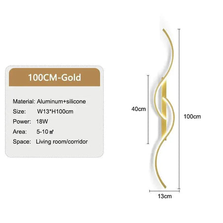 Luminaire Élégant : Applique Murale LED Design Ondulé IL582463-ILLUMEEN.COM