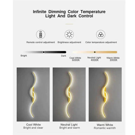 Luminaire Élégant : Applique Murale LED Design Ondulé IL582463-ILLUMEEN.COM