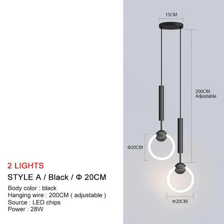 Luminaire Élégant Contemporain en Métal Noir IL594317-ILLUMEEN.COM